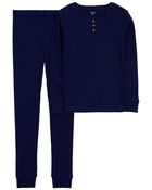 Kid 2-Piece Drop Needle Pajamas, image 3 of 4 slides