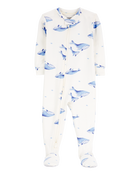 Baby Boy 1-Piece Whale PurelySoft Footie Pajamas, image 1 of 5 slides