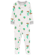 Baby 1-Piece Cactus 100% Snug Fit Cotton Footie Pajamas, image 1 of 5 slides