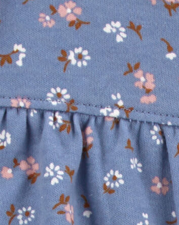 Baby Floral Snap-Up Cotton Sleep & Play Pajamas, 