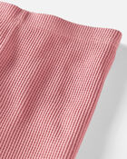 Toddler Waffle Knit Pajamas Set Made With Organic Cotton in Dark BLush
, image 2 of 4 slides