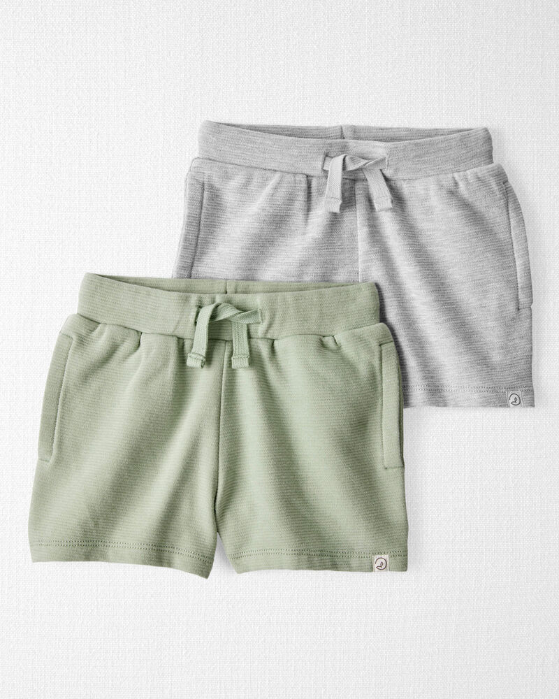 Toddler 2-Pack Organic Cotton Shorts, image 1 of 7 slides