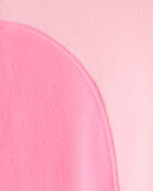 Girls Fleece Long-Sleeve Snug Fit 1-Piece Pajamas - Pink, image 2 of 3 slides