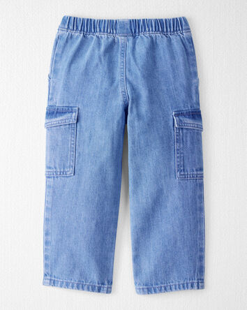 Toddler Organic Cotton Denim Cargo Pants, 