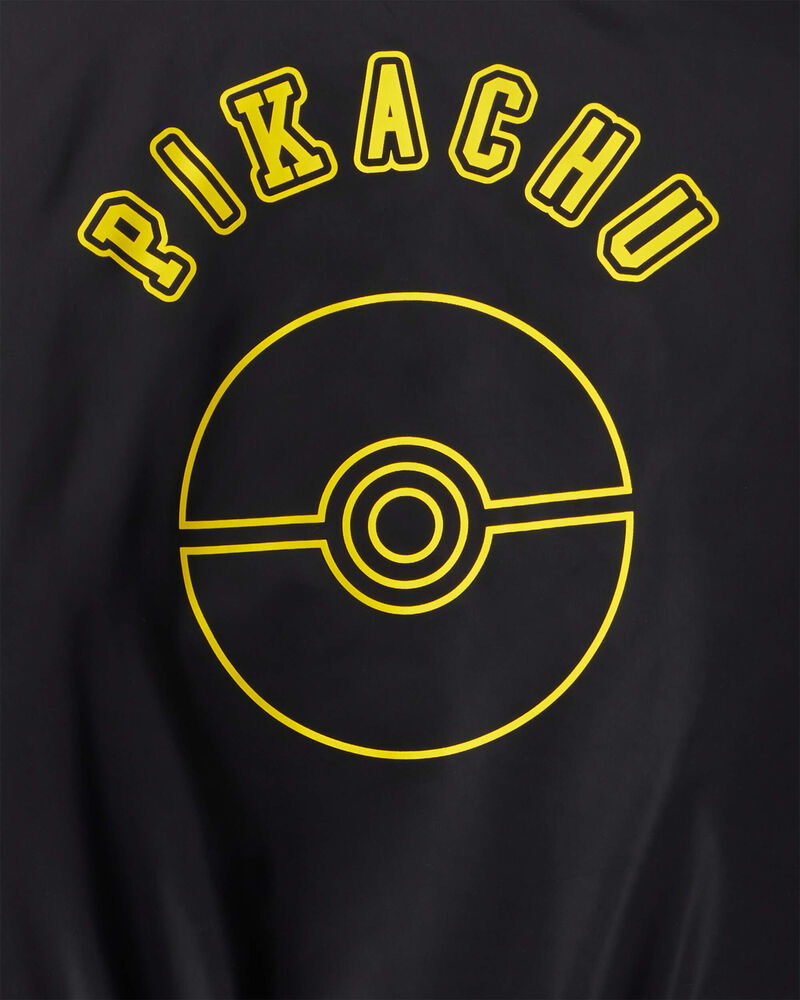 Boys Pokémon Pikachu Long-Sleeve Bomber Fashion Jacket - Black/Yellow, image 5 of 5 slides