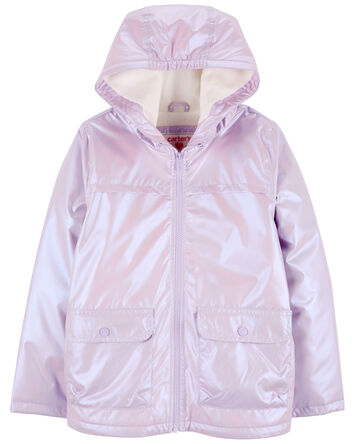 Kid Lavender Shine Mid-Weight Fleece-Lined Jacket, 