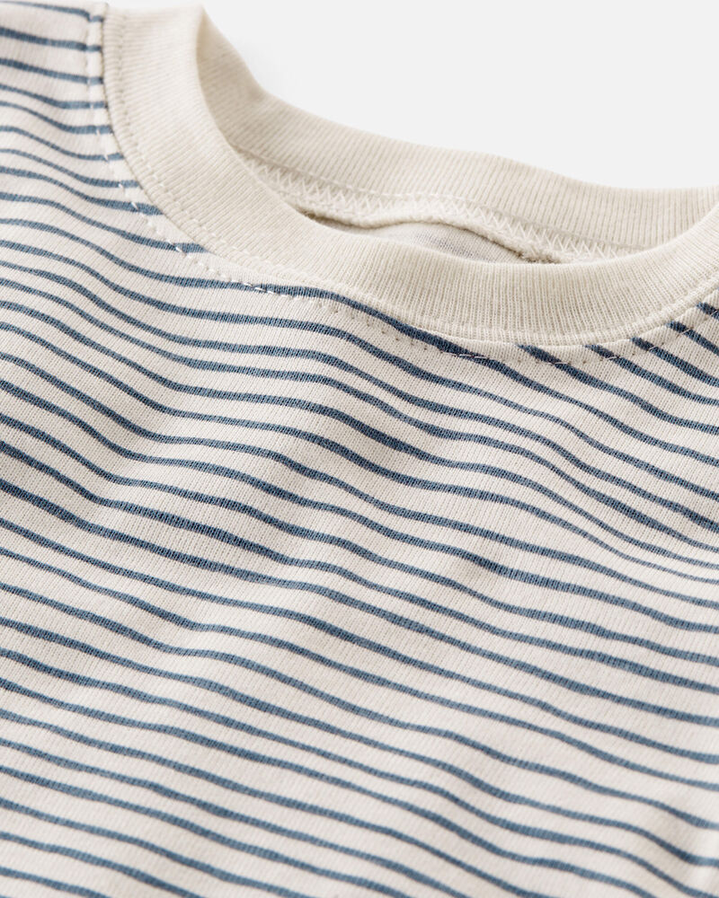 Baby Organic Cotton Pajamas Set in Stripes, image 2 of 5 slides