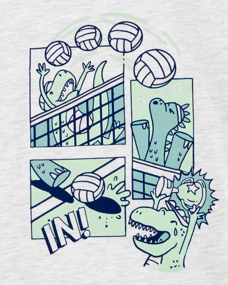 Toddler Volleyball Short-Sleeve Graphic Tee - White, image 2 of 3 slides