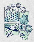 Toddler Volleyball Short-Sleeve Graphic Tee - White, image 2 of 3 slides