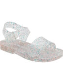Clear - Toddler Glitter Jelly Sandals