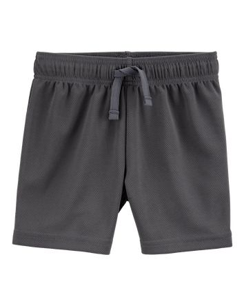 Toddler Boy Active Mesh Shorts  - Grey, 