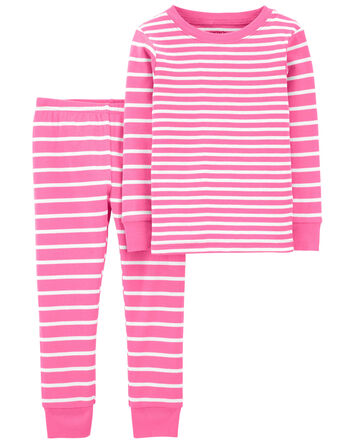 Baby 2-Piece Striped 100% Snug Fit Cotton Pajamas, 