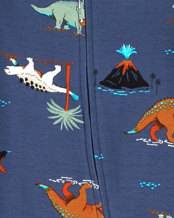 Baby Dinosaurs 2-Way Zip Cotton Sleep & Play Pajamas
