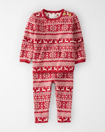 Baby Organic Cotton Fair Isle Sweater Set, 