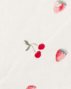 Baby Girl Cherry-Print Jumper Dress - White, image 3 of 4 slides