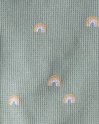 Toddler Organic Cotton Waffle Knit Set in Magical Rainbow Print, image 3 of 6 slides