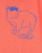 Toddler Capybara Short-Sleeve Graphic Tee - Red, image 2 of 3 slides