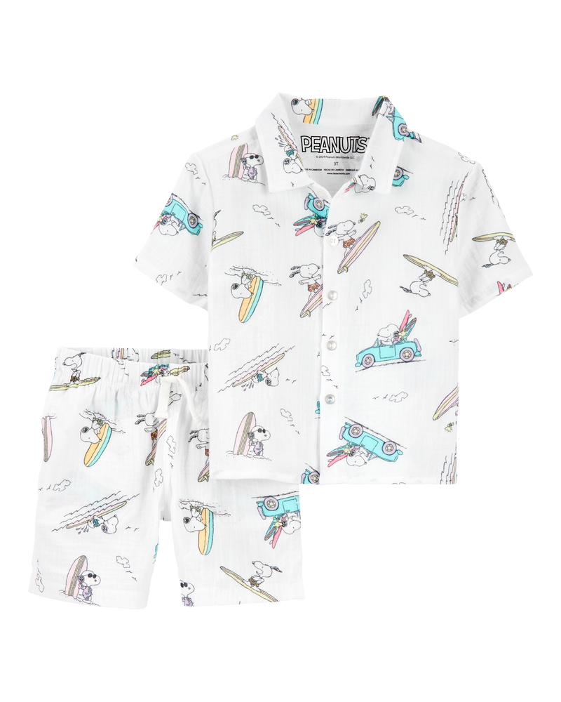 Toddler Snoopy 2-Piece Gauze Outfit Set, image 1 of 3 slides