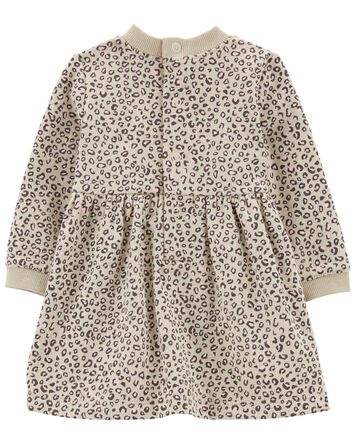 Cheetah Print Fleece Dress, 