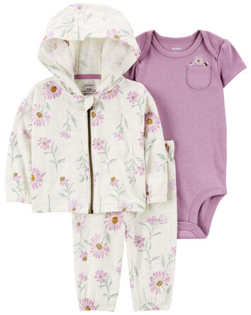 Baby 3-Piece Floral Little Jacket Set, 