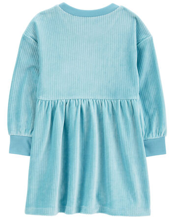 Toddler Long-Sleeve Velour Dress, 