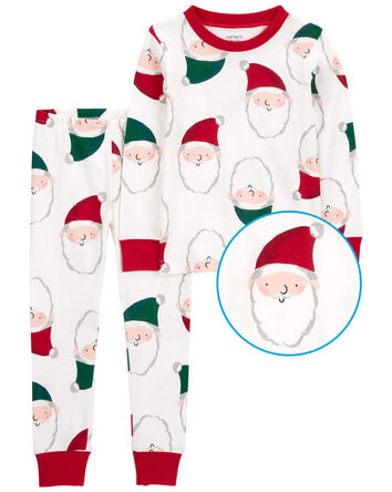 2-Piece Santa 100% Snug Fit Cotton PJs, 