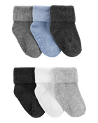 Baby 6-Pack Foldover Cuff Socks, image 1 of 8 slides