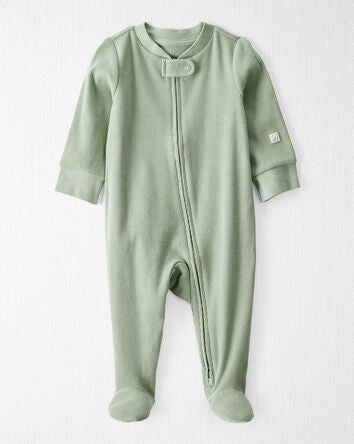 Baby Organic Cotton Rib Sleep & Play Pajamas, 