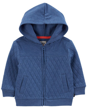 Baby Quilted Hooded Zip Jacket , 