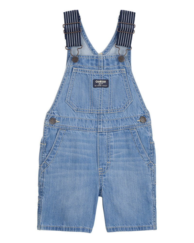 Toddler Denim Shortalls - Blue, image 1 of 5 slides