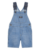 Toddler Denim Shortalls - Blue, image 1 of 5 slides