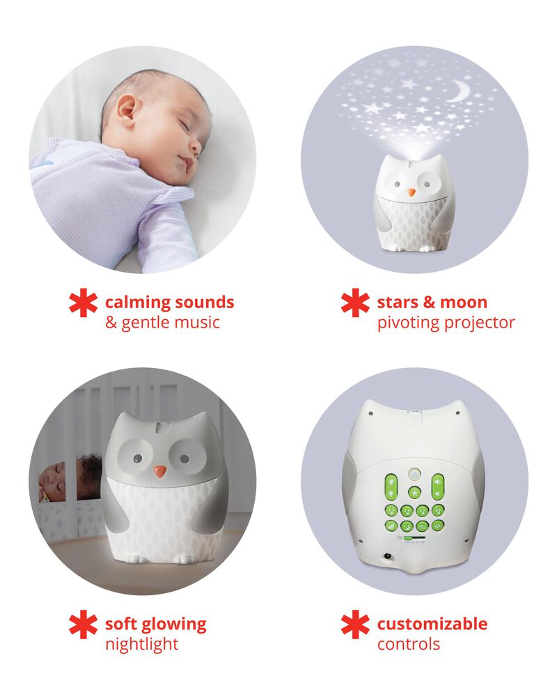 Baby Moonlight & Melodies Nightlight Sound Machine Owl, image 3 of 10 slides