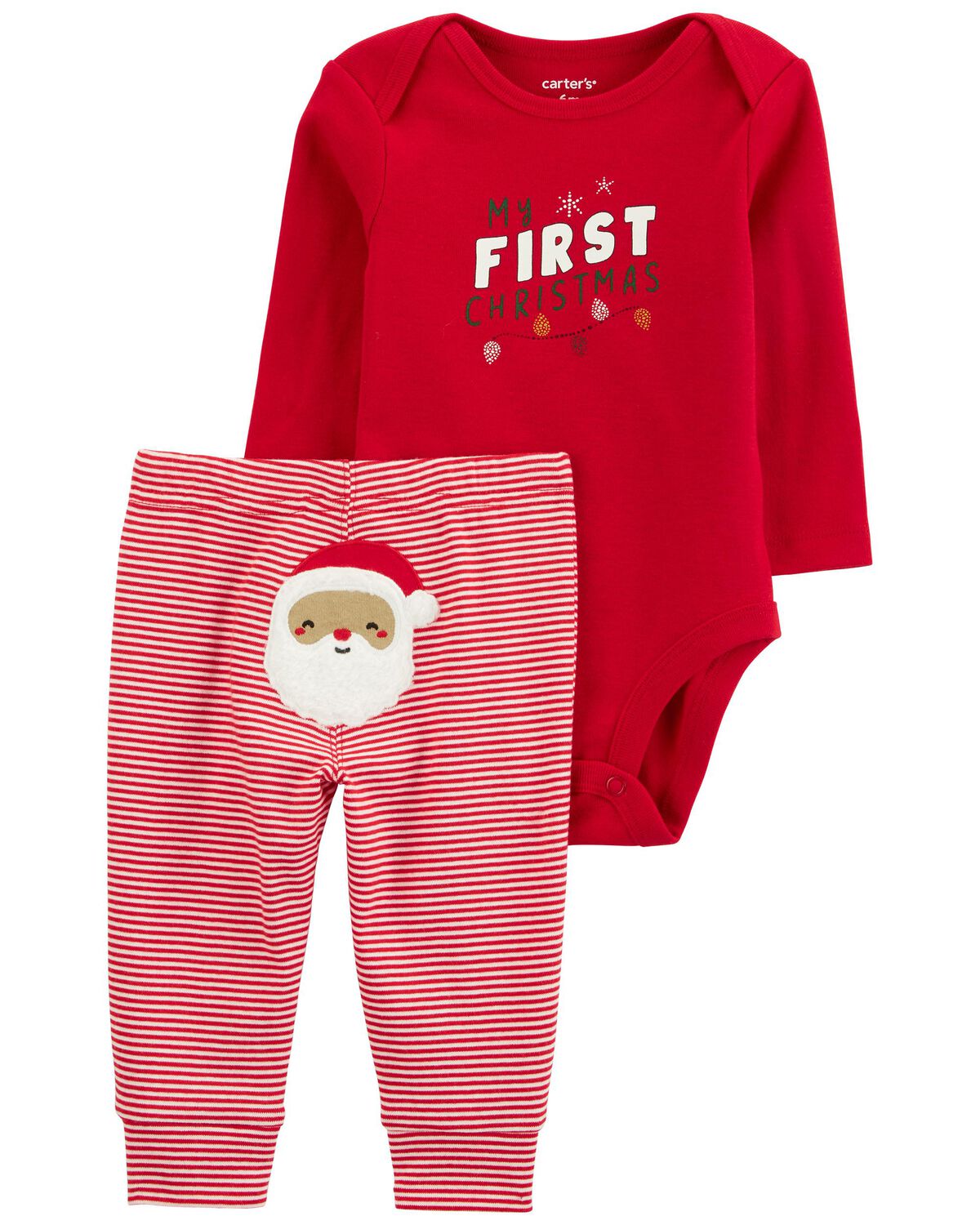 Red Baby 2Piece My First Christmas Outfit Set