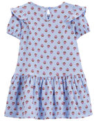 Toddler Floral Crinkle Jersey Dress, image 2 of 4 slides