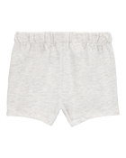Baby 2-Pack Pull-On Slub Jersey Shorts - Pink/Grey, image 3 of 7 slides