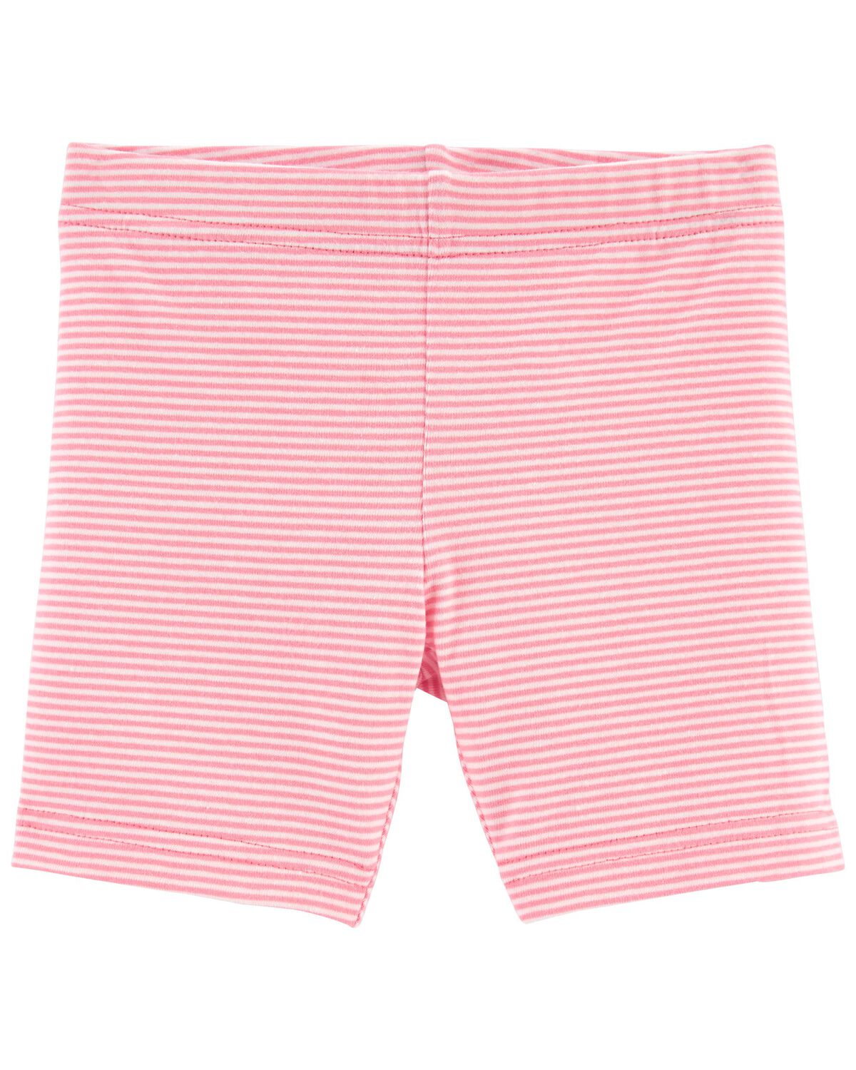 Pink Baby Striped Bike Shorts