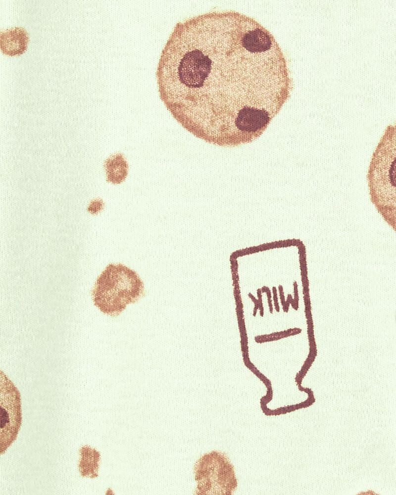 Baby Milk & Cookies 2-Way Zip Cotton Sleep & Play Pajamas, image 2 of 4 slides