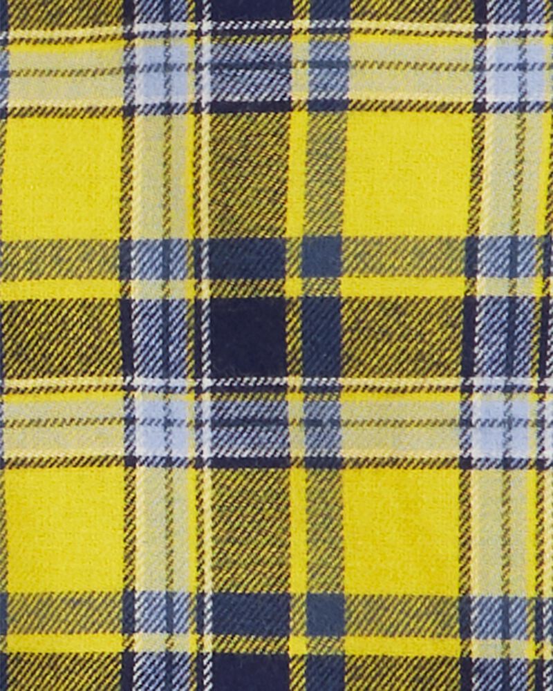 Toddler 2-Piece Plaid Button-Front Shirt & Twill Denim Pants, image 2 of 2 slides