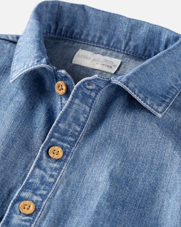 Baby Organic Cotton Chambray Jumpsuit, 