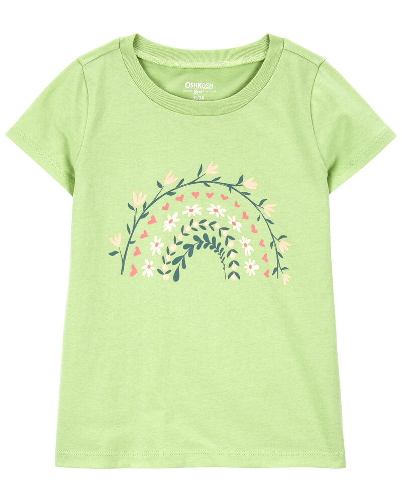 Toddler Flower Rainbow Graphic Tee, image 1 of 3 slides