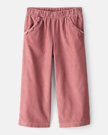 Toddler Girl Cotton Wide-Leg Pants - Pink, 