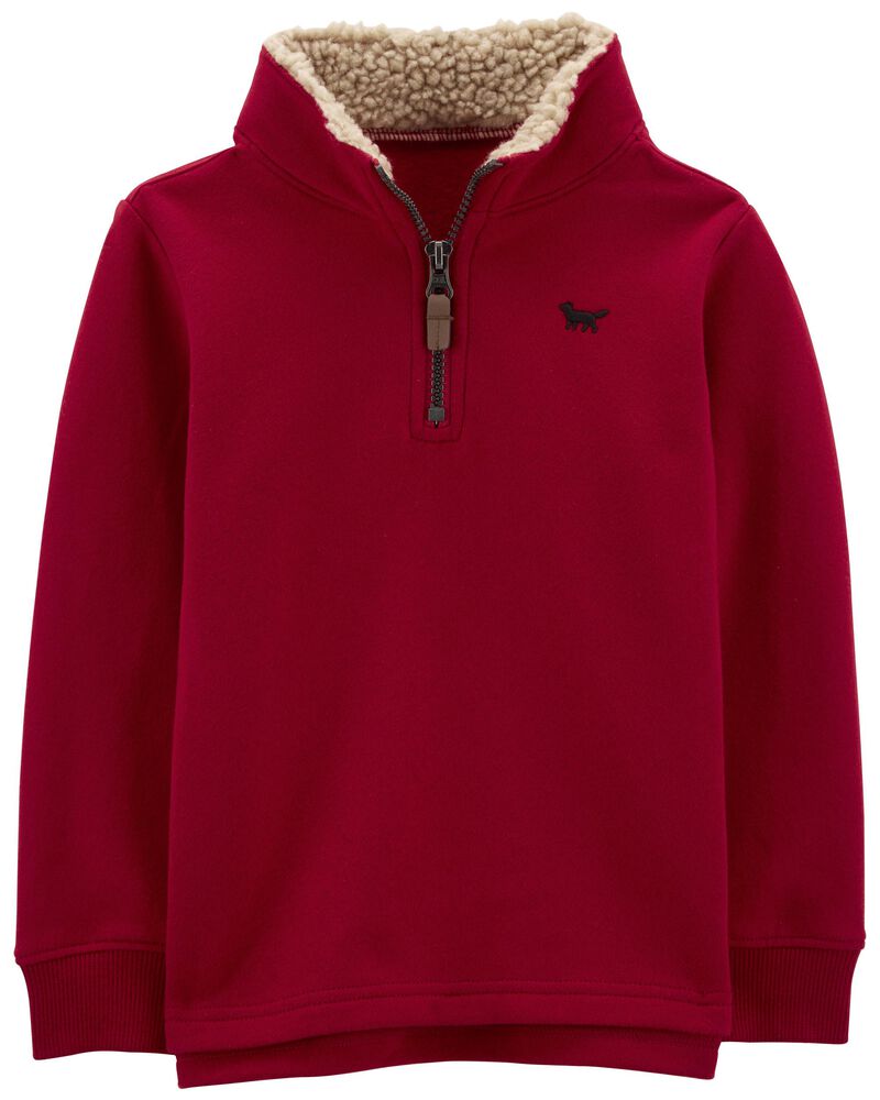 Quarter Zip Fleece Pullover, image 1 of 2 slides