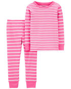 Toddler 2-Piece Striped Snug Fit Cotton Pajamas, image 1 of 3 slides