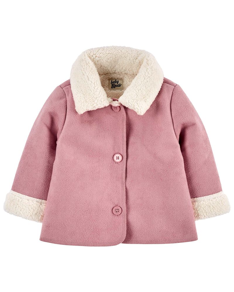 Baby Sherpa Faux Suede Jacket, image 1 of 4 slides