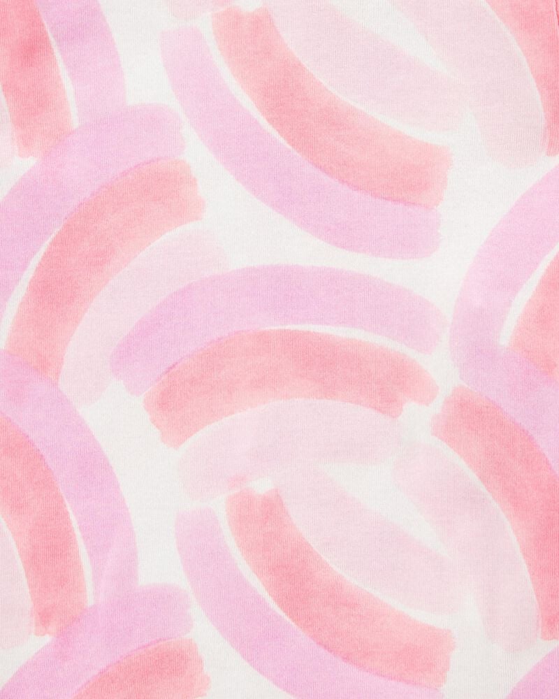 Kid 4-Piece Rainbow Heart 100% Snug Fit Cotton Pajamas - Pink, image 3 of 4 slides
