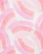 Kid 4-Piece Rainbow Heart 100% Snug Fit Cotton Pajamas - Pink, image 3 of 4 slides