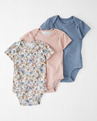 Baby 3-Pack Organic Cotton Rib Bodysuits, image 1 of 7 slides