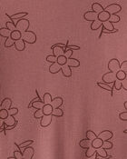 Toddler Girl 2-Piece Floral Cotton Long-Sleeve Tee & Pant Set - Pink, image 2 of 3 slides