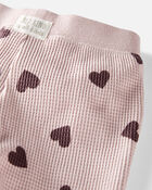Baby Waffle Knit Set Made with Organic Cotton in Heart Print, image 2 of 4 slides
