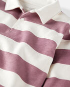 Boys Organic Cotton Henley Top in Stripes, image 2 of 5 slides
